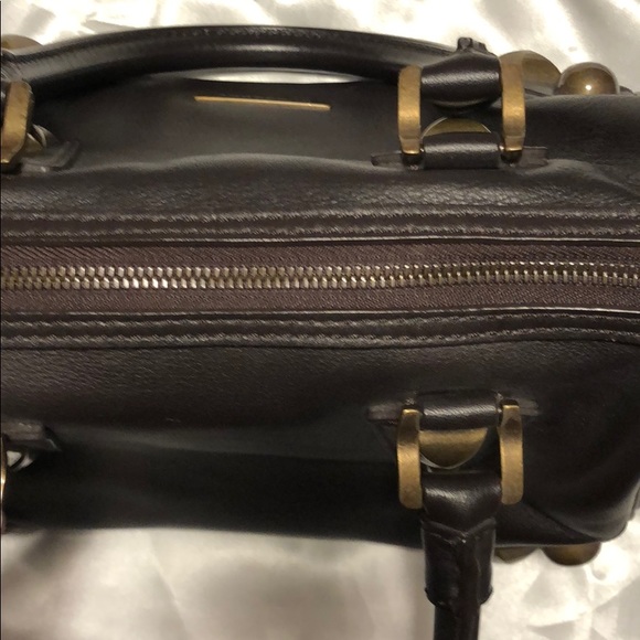 Brown Burberry cow leather satchel with hardware - Picture 6 of 8